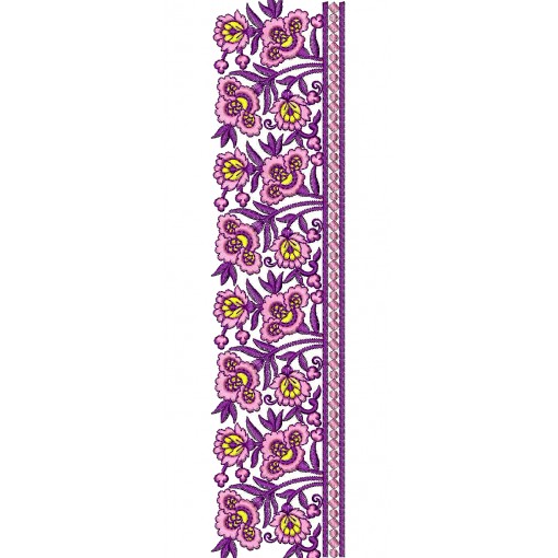 New Lace Saree Embroidery Design 26151