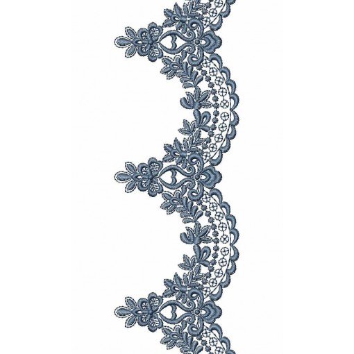 Oriental Floral Shawl Lace Embroidery Design 24906