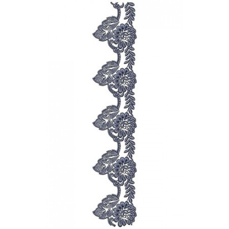 Ornate Metallic Lace Embroidery Design 24617