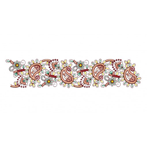 Paisley Machine Embroidery Lace