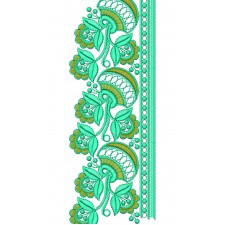 Pot Border Embroidery Designs 25542