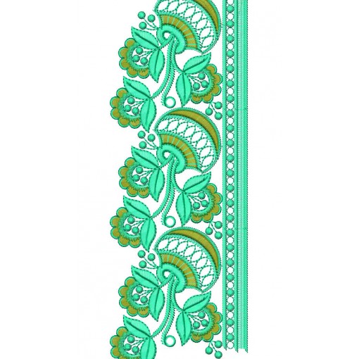 Pot Border Embroidery Designs 25542