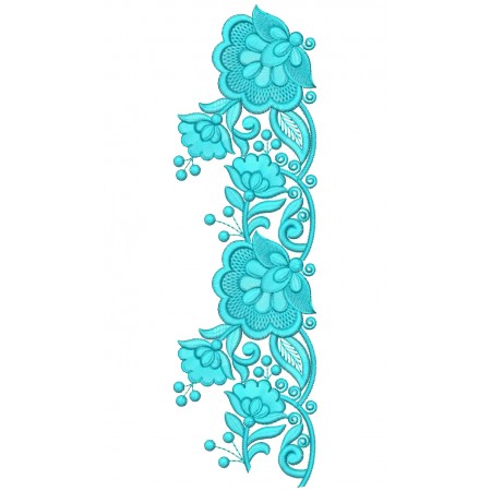 Scarf Lace Embroidery Design 25300