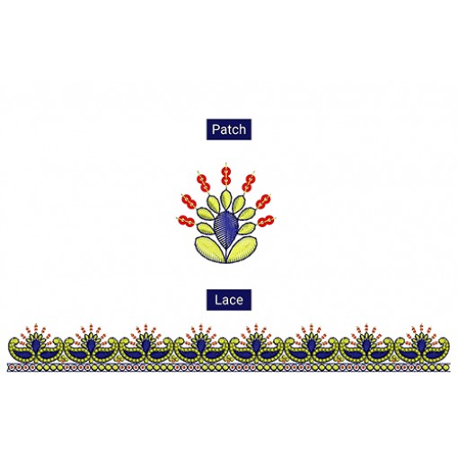 Sequins Embroidery Lace With Patch For Blouse