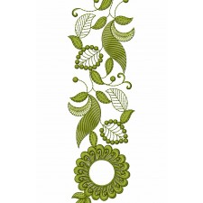 Single Color Flower Embroidery Designs 25536