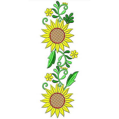 Sun Flower Lace Embroidery Design 24848