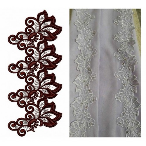Trim Lace Embroidery Design DST 25598