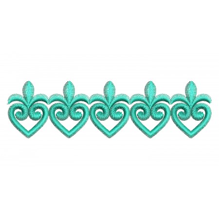 Turquoise Continuous Embroidery Lace