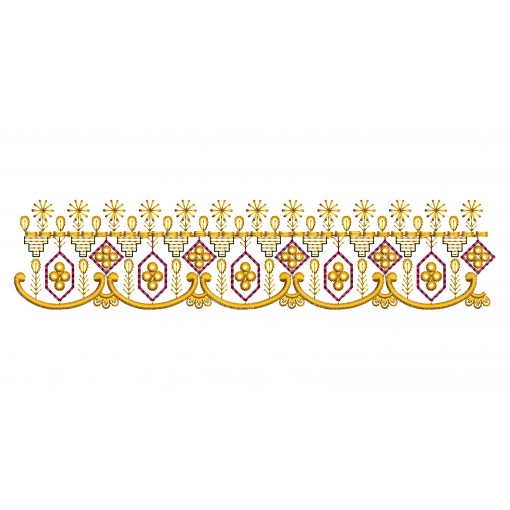 Vintage Corner Border Embroidery