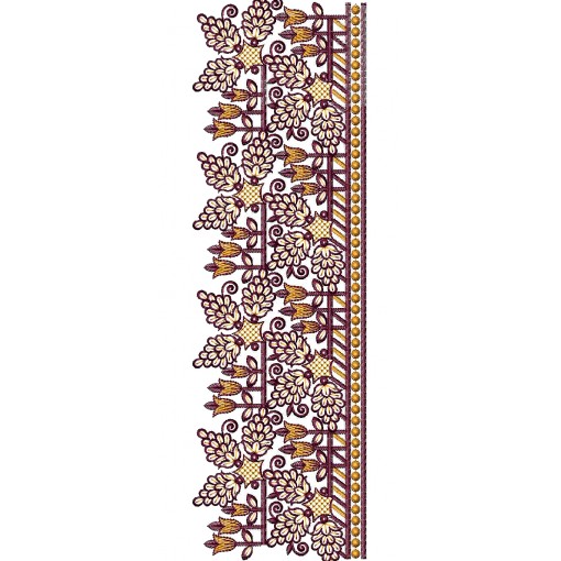 Wheat Design Lace Embroidery 26108