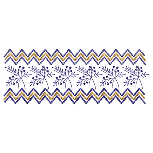 Zig Zag Style Lace Embroidery