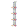 Abstract Floral Zigzag Embroidery Design