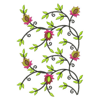 Abstract Flower Lace Embroidery Design 25268