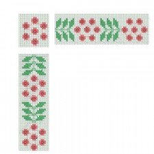 Charming Floral Border Cross Stitch Embroidery Design Charming Floral Border Cross Stitch Embroidery Design