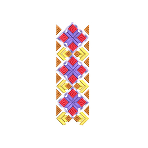 Colorful Kutch Border Embroidery Design