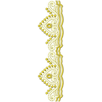 Crown Style Embroidery Lace Design DST 25939