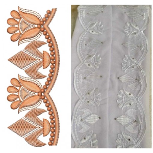 Cut Work Lace Embroidery Design 25407 Cut Work Lace Embroidery Design 25407