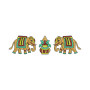 Elephants Kalash Embroidery For Traditional Bag