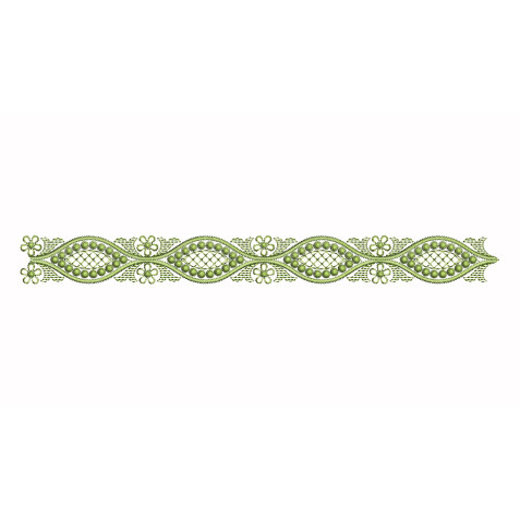 Embroidery Green Lace
