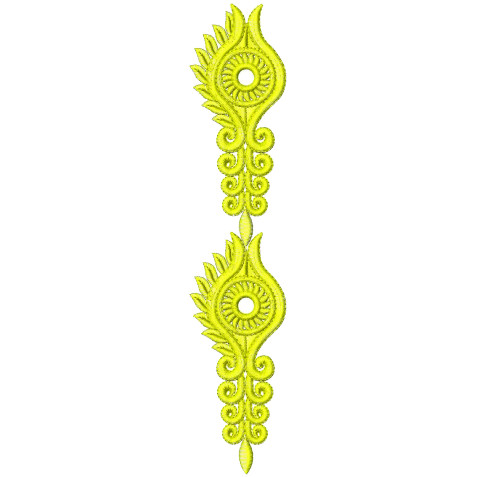 Feather Embroidery Lace Design DST 25940