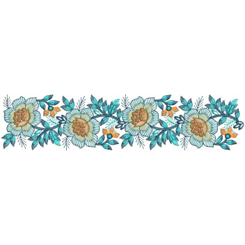 Flower Border Embroidery Design