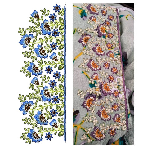 Folk Floral Art Embroidery Lace