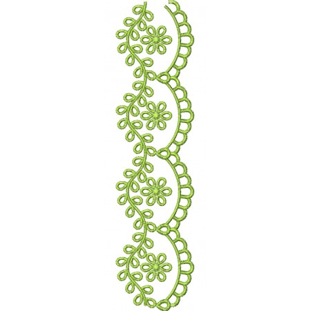 Green Cutwork Embroidery Design 26286
