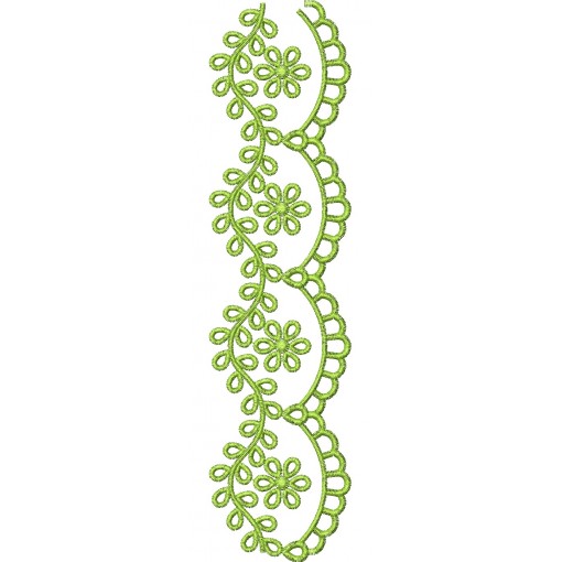 Green Cutwork Embroidery Design 26286 Green Cutwork Embroidery Design 26286