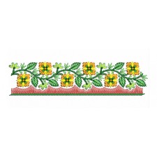 Indian Floral Border Embroidery