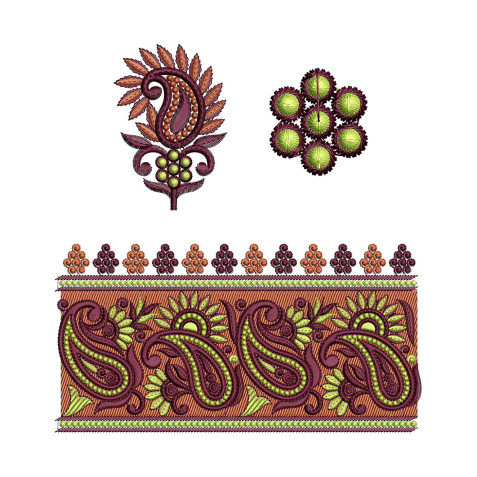 Kashmiri Lace Embroidery Design