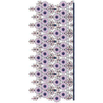 Kashmiri Stitch Shawl Border Embroidery Design 25101