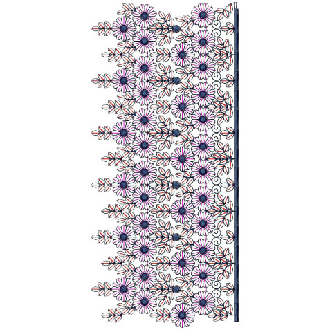 Kashmiri Stitch Shawl Border Embroidery Design 25101