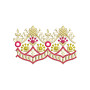Kutch Style Mirror Work Lace Pattern