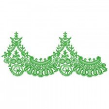 Large Mughal Floral Border Embroidery Design Large Mughal Floral Border Embroidery Design