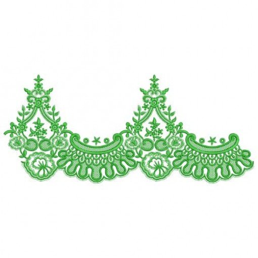 Large Mughal Floral Border Embroidery Design Large Mughal Floral Border Embroidery Design