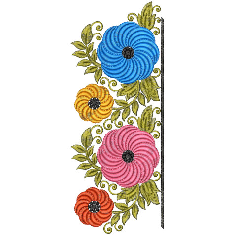 Latest Fashion Bold Satin Lace Embroidery Design