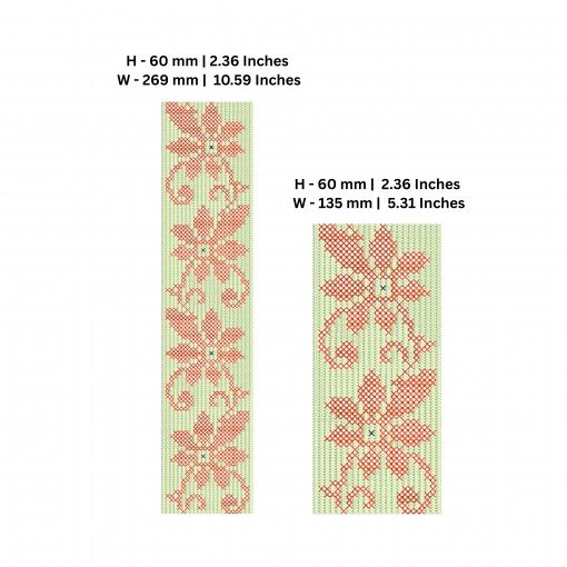 Elegant Lesia Troian Floral Border Cross Stitch Embroidery Design Elegant Lesia Troian Floral Border Cross Stitch Embroidery Design