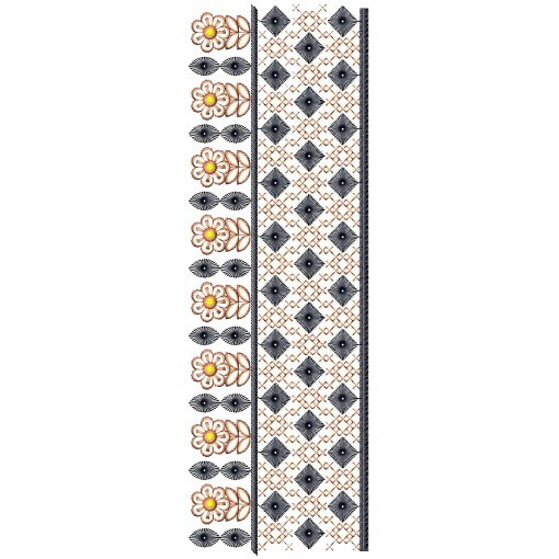 Machine Embroidery Bed sheet Design 26188