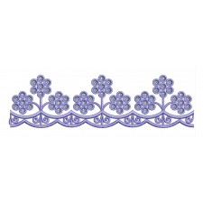 Machine Embroidery Cutwork Border Design - Boaring Design