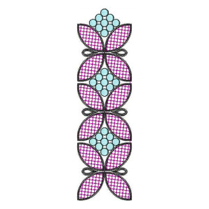Mexican Flat With Cording Lace Embroidery Design 24694