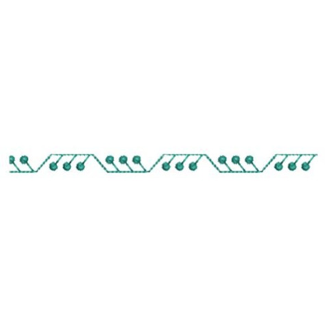 Minimalist Triangle Dot Border Embroidery Design