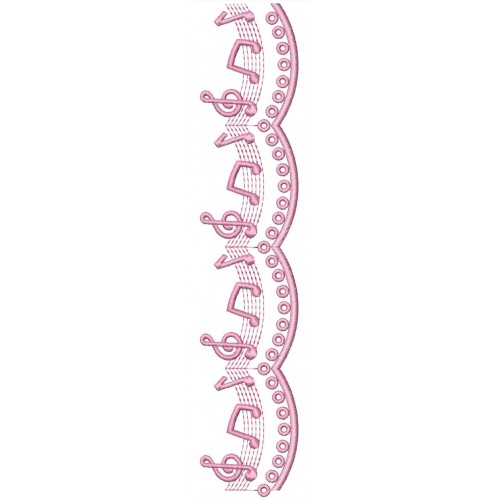 Musical Note Embroidery Designs 26355