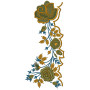 Rose Border With Cut Work Embroidery Design 25099