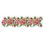 Rose Flower Embroidery Border Design