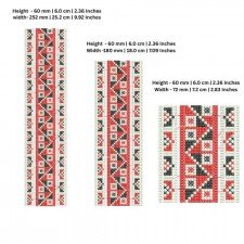 Striking Scandinavian Cross Stitch Border Design Striking Scandinavian Cross Stitch Border Design