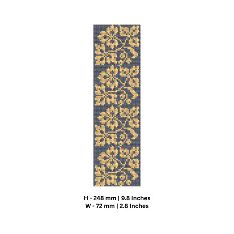 Elegant Selma Kahraman Floral Cross Stitch Border Design