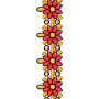 Small Floral Bucket Lace Embroidery Design 24634