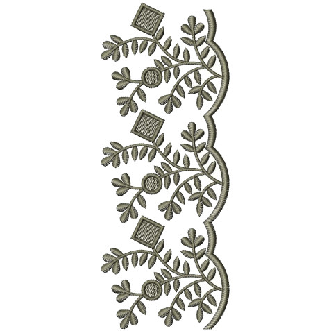 Small Leaf Cut Work Embroidery Design 25189