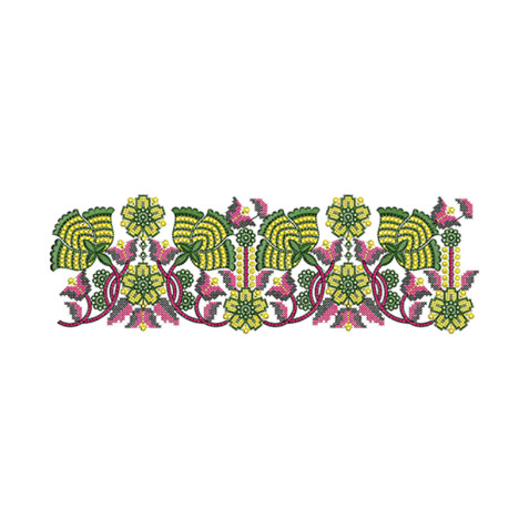 Table Cloth Cross Stitch Embroidery Design