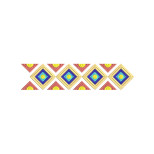 Vibrant Geometric Embroidery Design